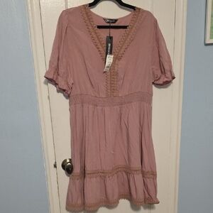 Kohl's Pink Ruffled Smocked Sundress